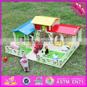 Top Fashion Kids Wooden Toy Barns Best Sale Children Wooden Toy Barns W06A167-S thumbnail-1