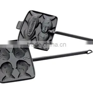 Wooden Handl Taiyaki Maker Japanese Waffle Maker for Gas Stove thumbnail-2