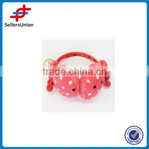 Kawaii Cute Pink Pointed Bowknot Decoration Plush FLUFFY Earmuffs thumbnail-1