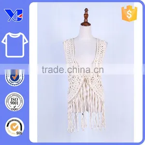 Crochet Cootton Fringes Botton Butterfly Tie Trendy Transparent Handmade Coat thumbnail-1