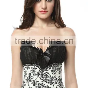 Women's Court Sexy Lace Shapewear Overbust Corset Bustier With Strapless Underwear Corset thumbnail-1