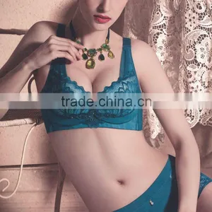 Woman Underwear Plus Size Bra and Sexy Lingerie Gathered Adjustable 3/4cup Bra thumbnail-1