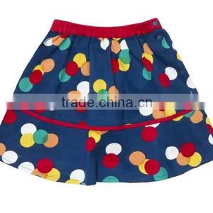 2013 Newest Fashion Navy Printed Kids Mini Skirt thumbnail-1