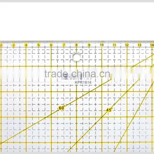Kearing Durable 15*15 Inch Square Quilting Ruler With Scale Anlges Acrylic Template for Dressmaking Handicraft# KPR1616 thumbnail-3