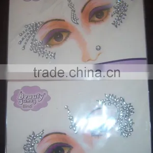 Crystal Face Eye Sticker TATTOO Carnival BINDI thumbnail-2