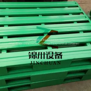 Folding Galvanized Stainless Steel Warehouse Euro Pallet Brushed thumbnail-1