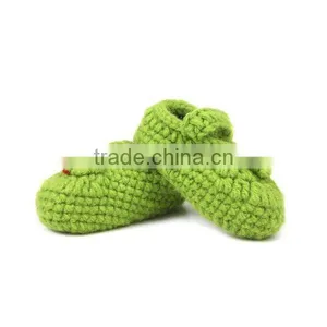 2015 New Design Floral Hand Made Crochet Shoes for Children thumbnail-5