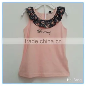 Children Girls Cute Vest, Girls Fashion Summer Hot Vests Tops, Knitted Fabric Underwear Set thumbnail-1