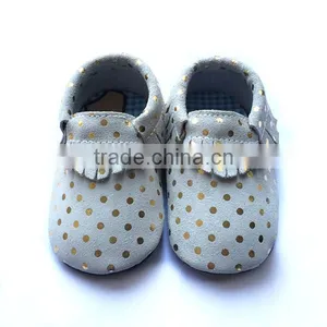 Rubber Sole Baby Moccasins Suede Baby Shoes thumbnail-2