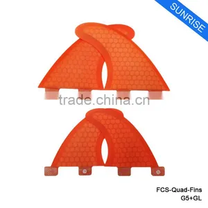 Quad Fin Surf Boards G5 + GL Style Fin Fiberglass Fin in Surfing thumbnail-3