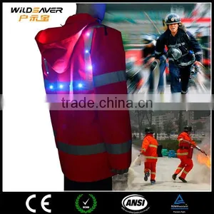Led Safety Reflective Red Security Uniform/photographer Vest Jacket thumbnail-1