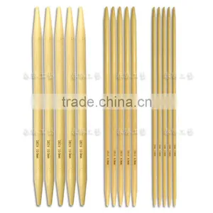 9" Natural Double Pointed Bamboo Knitting Needles thumbnail-1