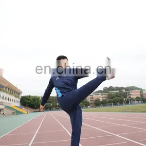Healy Sportswear Training Sets Soccer Football Navy Blue Tracksuit Slim Men thumbnail-5