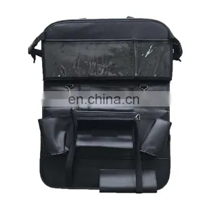 PU Leather Backseat Car Organizer With Table Tray for Baby Foldable Dining Table Desk thumbnail-2