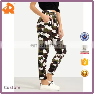 Wholesale High Quality Casual Drawstring Waist Camouflage Pants For Man And Woman thumbnail-1