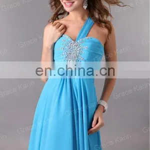 2015 New Arrivals Embroidery Beaded Elegant Black One Shoulder Designer Evening Dresses CL3120-1 thumbnail-6