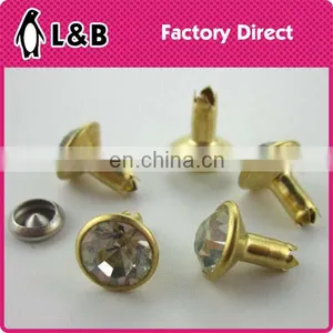 Fashion Custom Garment Rivets With Rhinestone Glass Stone Rivet thumbnail-1