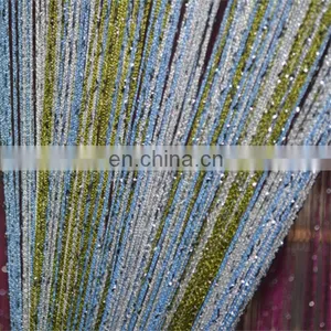 Shimmering String Curtain With Silver Yarn for Glass Doors thumbnail-5