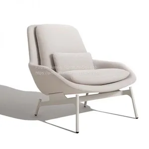 Modern Classic Outdoor Armchair Living Room Fabric Lounge Chair thumbnail-5