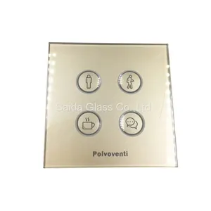 Customised Float Glass Concave Push Button Toughened Glass for Smart Switch thumbnail-1