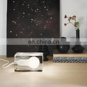 Modern Contemporary Hotel Bedroom Table Lamps With Glass Shades LED Ice Cube Table Lamp thumbnail-2