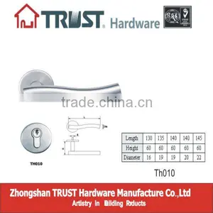 TH010:Trust Stainless Steel Hollow Lever Type Door Handle With Escutcheon thumbnail-1