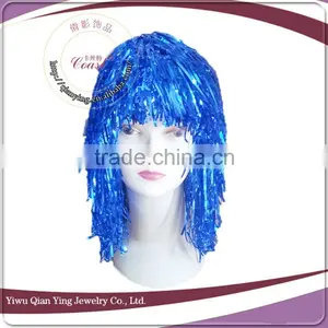 Hot Sell Cheap Green Party Tinsel Wigs thumbnail-5
