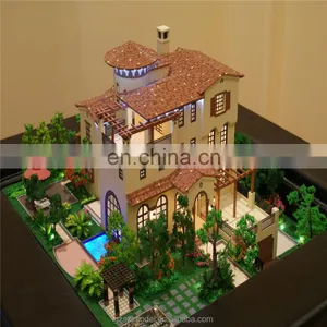 Landscape Miniature Model Making , 3d Villa House Plans Building Model thumbnail-5