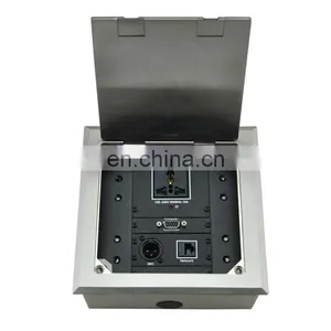 Brush RJ45 Flush Multimedia Pop-Up Usb Charger Floor Socket Box thumbnail-4