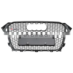 ABS Black Car Grill for Audi A4 B85 High Quality Front Bumper Honeycomb Mesh Facelift RS4 Grill 2013 2015 thumbnail-1
