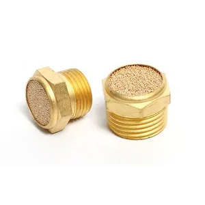 High Pressure 1/4 1/2 Brass Adjustable Pneumatic Air Compressor Silencer Exhaust Mufflers thumbnail-1