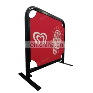 Road Barricade Fence Covers Quality Road Safety Breeze Barrier Metal Crowd Control Barrier thumbnail-1