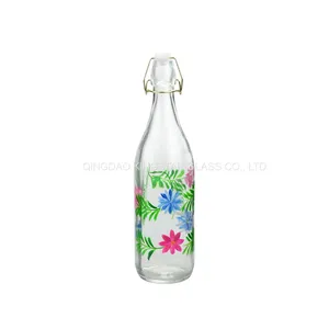 Clear Glass Milk Bottle thumbnail-5