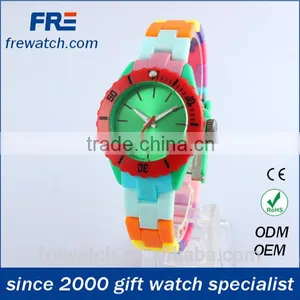 Hot Selling Eco-friendly Plastic Watch With Japan Movement Fashion Plastic Mixed Color Watch thumbnail-3