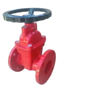 ANSI Non-risingStem Rubber Soft Seal Seat Flange GG25 Cast Iron Gate Valve Actuated Ball Valves thumbnail-2