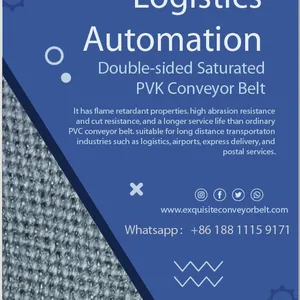 6mm Black Crescent Top PVK Conveyor Belt thumbnail-2