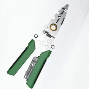8 Inch Center Split Foldable Rechargeable Voltage Test Wire Stripper,12 In1 Stainless Multi Wiring Stripping Crimping Plier thumbnail-1