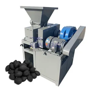 High Pressure Automatic Mineral Iron Biochar Powder Briquette Making Machine Charcoal Coal Powder Ball Shape Briquettes Machine EPC thumbnail-1