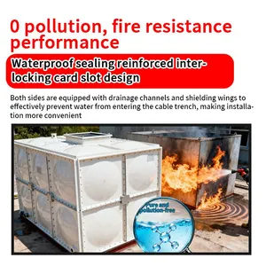SMC FRP Modular Water Tank Corrosion Resistant Assembled Fiberglass Drinking Water Storage Tank thumbnail-5