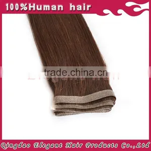 Top Quality 6a Malaysian Human Hair Remy Double Drawn Hand Tied Hair Extensions thumbnail-5