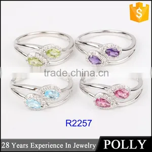 2015 HOT SALE FASHION WHITE OR ROST GOLD RING thumbnail-2