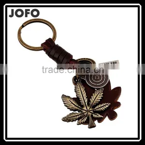 2015 Hot Sale Fashion Punk Men Boys Genuine Leather Keychains Promotional Gift thumbnail-1
