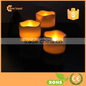 Flickering Flame LED Wax Candles Light Rustic Pillar Candle Set With Special Peacock Blue thumbnail-4