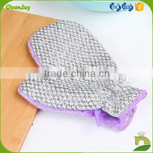 Waterproof Wood Fiber Sponge Plastic Hand Gloves for Kitchen thumbnail-3