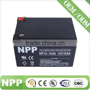 12v15ah NPP Rechargeable Storage Battery for Sunlight thumbnail-2