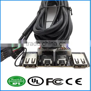 [ On Sale ] USB2.0+HD Audio Port PCB Board Front Panel Cable USB Panel Cable HD AUDIO Cable thumbnail-1