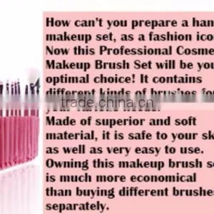 Hot Sale 22pcs Superior Professional Soft Cosmetic Makeup Brush Set + Pouch Bag Case Makeup Kit thumbnail-5