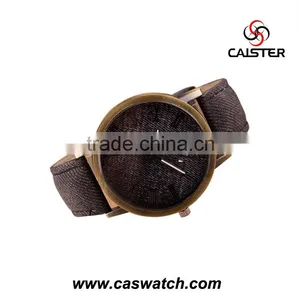 Simple Dials Leather Bracelet Alloy Case Unisex Watch thumbnail-1