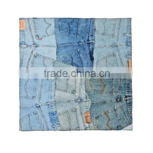 Hand Woven Denim Rug thumbnail-1