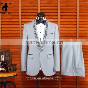 Hot New Products for 2016 High Quality Wholesale Formal Frock Dress Embroidery Design Man's Suits thumbnail-4